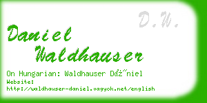 daniel waldhauser business card